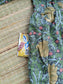 Viscose rayon - Feeding/ Maternity Maxi/Gown - Cotton lining /Double side zip -Green Tree
