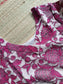 Block printed kalamkari cotton Maternity 2 pc chudidhar set [ Top with double side zip, and dupatta - Sandal and pink flower