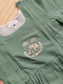 Muslin Cotton Maternity Feeding Dress – Green| Double Side Nursing Zip( elephant embroidery Design)