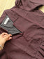 Prewashed handloom Cotton - Feeding/ Maternity Maxi/Gown - Cotton lining /Center zip -Collar  Brown Stripe