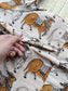 Block printed kalamkari cotton Maternity 2 pc chudidhar set [ Top with double side zip, and dupatta - Brown and sandal pichwai