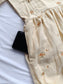 Premium Muslin- Feeding/ Maternity Maxi/Gown - Cotton lining /Double side zip - Cream Mini Flower - last pc in Xl