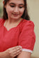 Kalamkari Cotton - Feeding/Maternity- Maxi/Gowns- Double side zip- 3/4th sleeves with white lace, Mom-friendly design. 