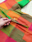 Madras check/ cotton Maternity 2 pc chudidhar set [ Top with double side zip, and Pant- multi color