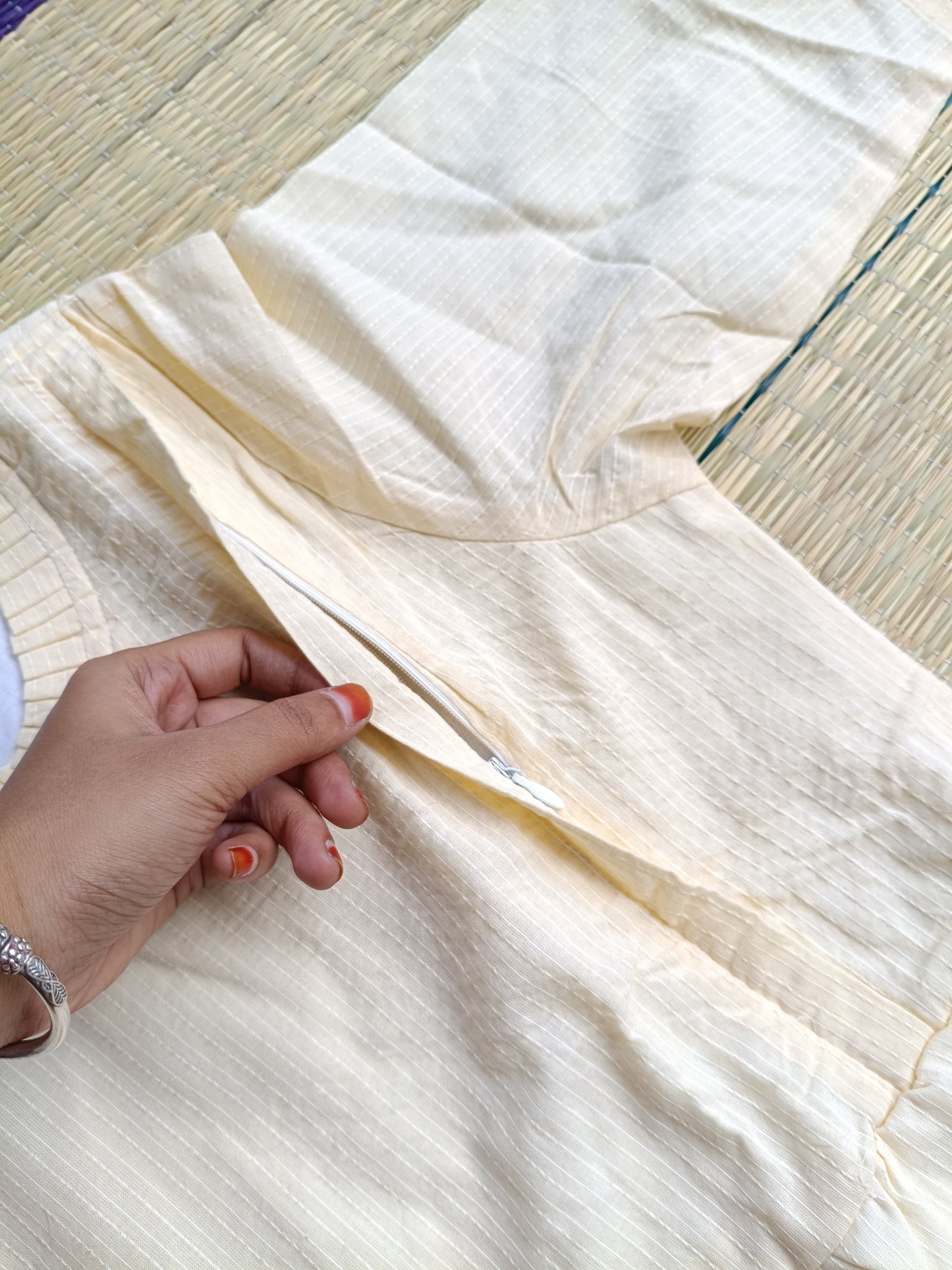Cotton Maternity Midi/Gown / maxi - Full white ( full length cotton lining)