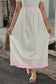 Premium Hakoba - Maternity / Feeding - Maxi/Gown -Full  Cotton Lining - Double side Zips - Hakoba off white and pink