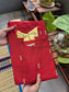 Raw Silk Maternity Feeding Gown/Maxi – Red | Double Side Zip