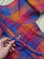 Madras check/ cotton Maternity 2 pc Coordset [ Top with double side zip, and Pant- blue and pink