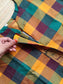 Cotton Maternity 2 pc chudidhar set [ Top with center zip, and dupatta] - Madras checks -A line Top - No side open