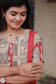 Kalamkari cotton- Feeding/ Maternity Maxi/Gown - Cotton lining  / Double side zip- Red with sandal