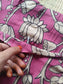 Block printed kalamkari cotton Maternity 2 pc chudidhar set [ Top with double side zip, and dupatta - Pink Flower