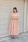 Premium Muslin - Feeding/ Maternity Maxi/Gown - Cotton lining /Center zip -Collar peach and red heart