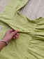 Premium  Muslin- Feeding/ Maternity Maxi/Gown - Cotton lining  / Double side zip  -Light green