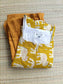 Cotton / Raw silk Maternity Maxi/Gown in center zip - Festival Collection- Full cotton lining - Honey  with yellow pichwai