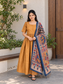 Butter silk2 pc set -Maternity Maxi/Gown - Festival Collection -Full cotton lining-Center zip with dupatta- Sandal