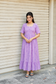 Premium Muslin - Feeding/ Maternity Maxi/Gown - Cotton lining /Double side zip - lavender heart