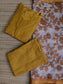 Raw Silk Maternity 3 Pc Chudidhar Set – Yellow /Double side Zip (Side Open Top)