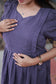 Chettinad Cotton -2 pc set -Maternity Maxi/Gown - Festival Collection -Full cotton lining- Double side zip with dupatta- Purple