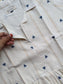 Onam special Maternity maxi / gown-White and Blue butta