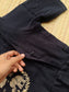 Muslin Cotton Maternity Feeding Dress – Black | Double Side Nursing Zip( elephant embroidery Design)