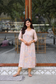 Raw Silk Maternity 2 Pc Chudidhar Set – Pink Lotus /Double side Zip (Side Open Top + Dupatta)