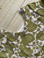 Block printed kalamkari cotton Maternity 2 pc chudidhar set [ Top with double side zip, and dupatta - Light Green Flower