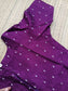 Raw Silk Maternity 3 Pc Chudidhar Set –  Violet (Center Zip, No Side Top)