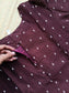 Raw Silk Maternity 3 Pc Chudidhar Set – Brown (Center Zip, No Side Top)