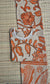 Block printed kalamkari cotton Maternity 2 pc chudidhar set [ Top with double side zip, and dupatta - Orange flower