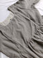 Cotton - Feeding/ Maternity Maxi/Gown - Cotton lining /Double side zip - Gery Stripe