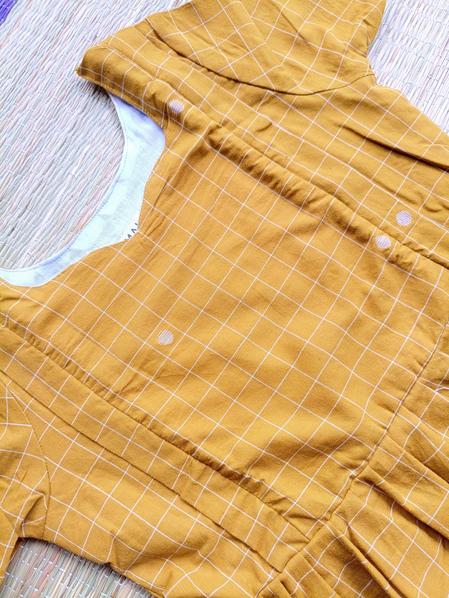 Handloom Jamdani - Maternity / Feeding - Maxi/Gown - Cotton Lining - Double side Zips - Mehandi Green