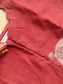 Block printed kalamkari cotton  3 pc chudidhar set [ Top with center zip, pant and dupatta] - Red  Kalamkari