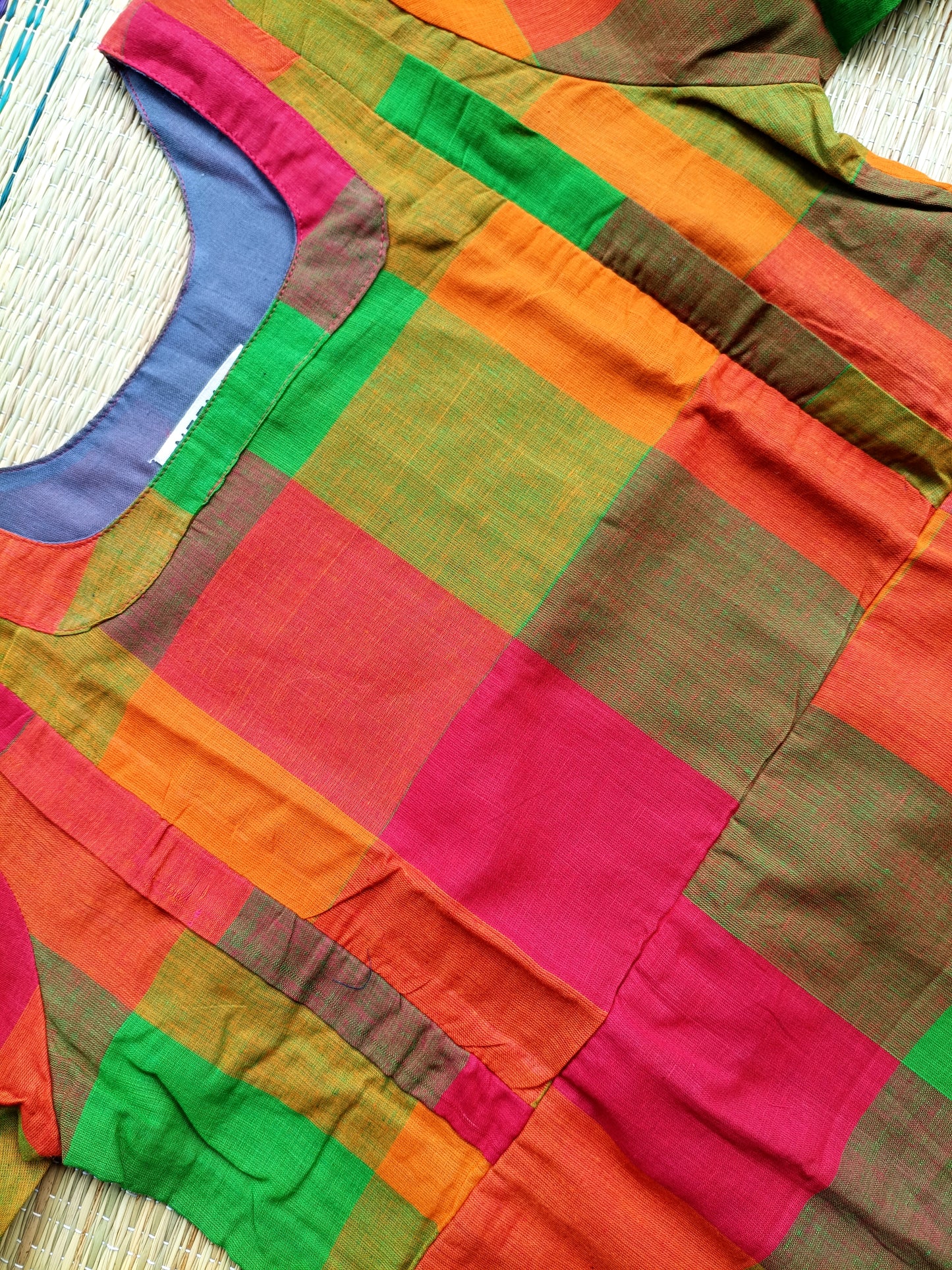 Madras check/ cotton Maternity 2 pc chudidhar set [ Top with double side zip, and Pant- multi color