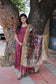 Chettinad Cotton -2 pc set -Maternity Maxi/Gown - Festival Collection -Full cotton lining- Double side zip with dupatta-Vaadamalli
