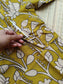 Block printed kalamkari cotton Maternity 2 pc chudidhar set [ Top with double side zip, and dupatta -Green flower