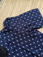 Premium Muslin/Cotton - Feeding/ Maternity Maxi/Gown - Cotton lining /Center zip -Collar  Navy blue and white butta
