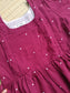 Premium Muslin- Feeding/ Maternity Maxi/Gown - Cotton lining /Double side zip - Maroon with white heart