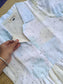 Premium Muslin - Feeding/ Maternity Maxi/Gown - Cotton lining with Center zip -Collar Star and moon white