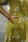 Cotton /Maternity 3 pc chudidhar set [ A line Top with double side zip, pant and dupatta] -Olive green ( No side open top)