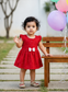 Girl baby dress / Muslin- Red