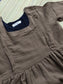 Premium Muslin- Feeding/ Maternity Maxi/Gown - Cotton lining /Double side zip -  Brown Muslin
