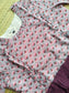 Cotton Maternity/Feeding Midi/Gown - Flower plum (Chest part lining )