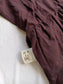 Prewashed handloom Cotton - Feeding/ Maternity Maxi/Gown - Cotton lining /Double side zip - Brown Stripe