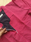 Prewashed handloom Cotton - Feeding/ Maternity Maxi/Gown - Cotton lining /Center zip -Collar Red stripe