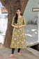 Block printed kalamkari cotton Maternity 2 pc chudidhar set [ Top with double side zip, and dupatta -Green flower