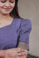 Chettinad Cotton -2 pc set -Maternity Maxi/Gown - Festival Collection -Full cotton lining- Double side zip with dupatta- Purple