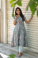 Premium soft Cotton Maternity 3 pc chudidhar set [ Top with center zip, pant and dupatta ] -A line Top - ( No side open) Blue