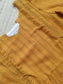 Handloom Cotton Maternity Feeding Gown/Maxi /Double Side Zip- yellow 3 green line