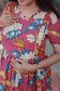 Kalamkari cotton- Feeding/ Maternity Maxi/Gown - Cotton lining  / Double side zip- Sandal lotus