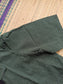Prewashed handloom Cotton - Feeding/ Maternity Maxi/Gown - Cotton lining /Center zip -Collar Small green checks